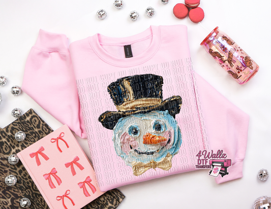 Snowman Impasto Oil