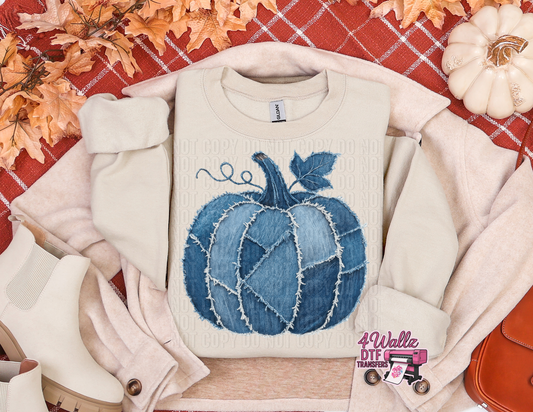 Faux Jean Patch Pumpkin