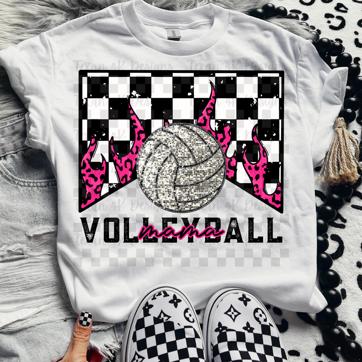 Sports Mama Leopard Flames