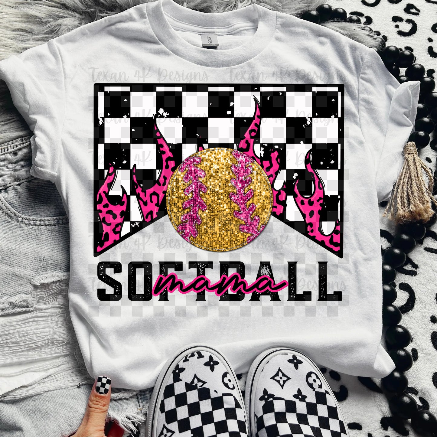 Sports Mama Leopard Flames