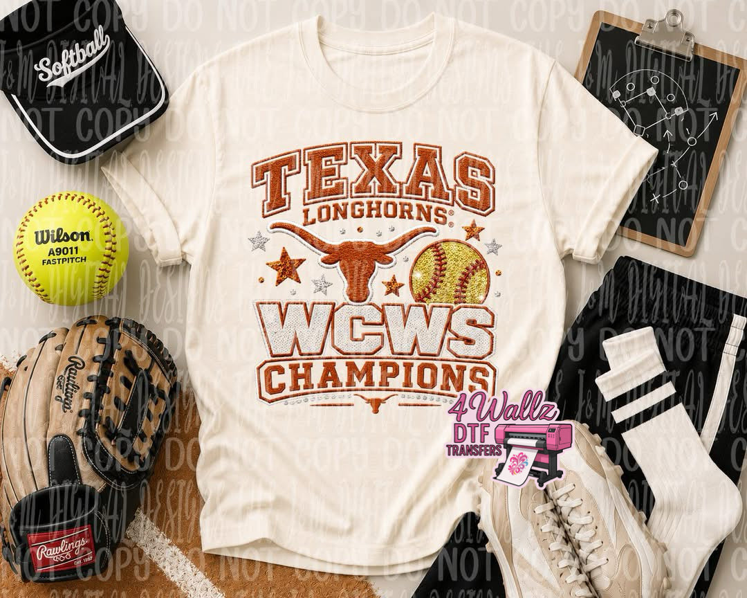 TEXAS WCWS Faux Embroidered 3