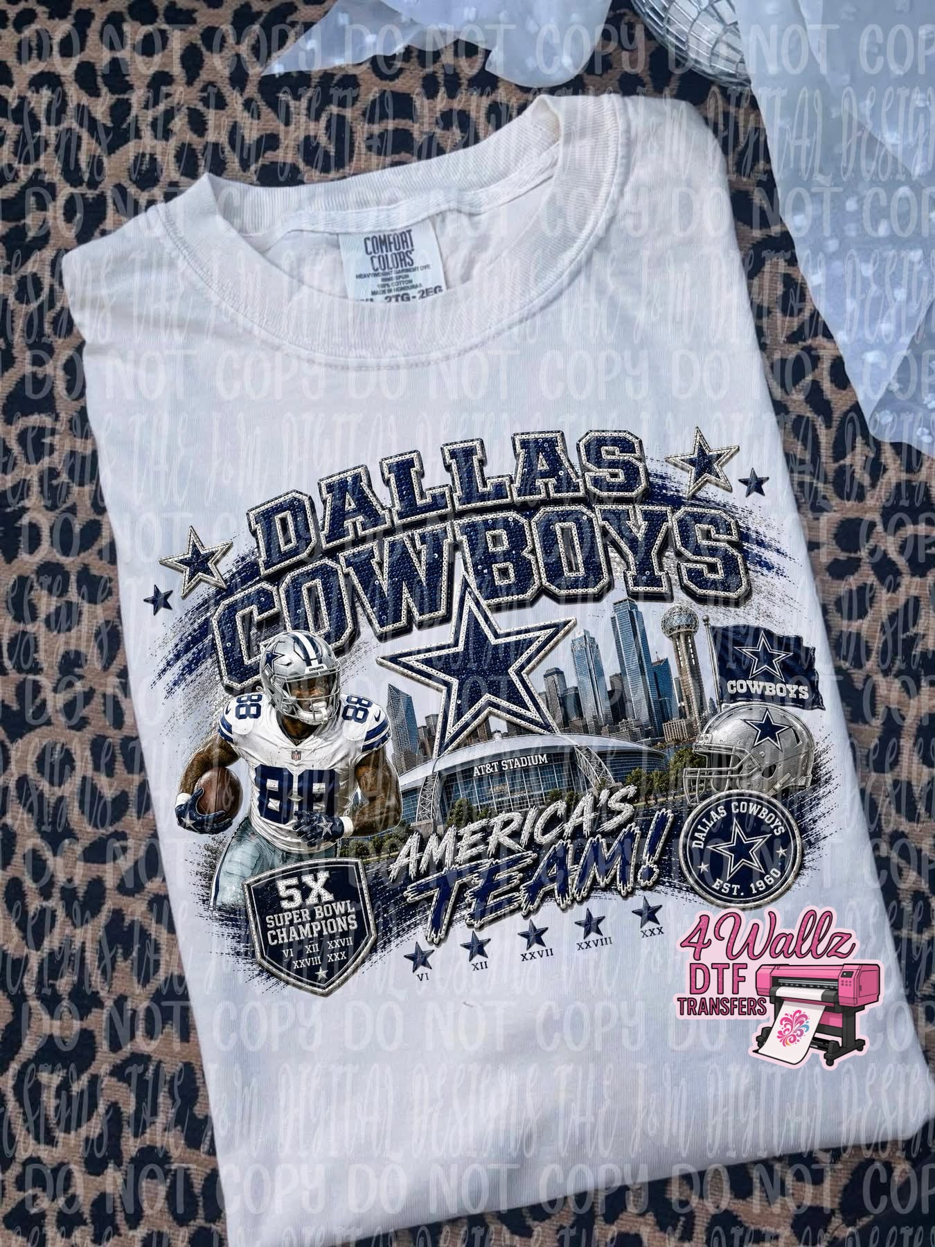 Faux Embroidered/Sequin Cowboys