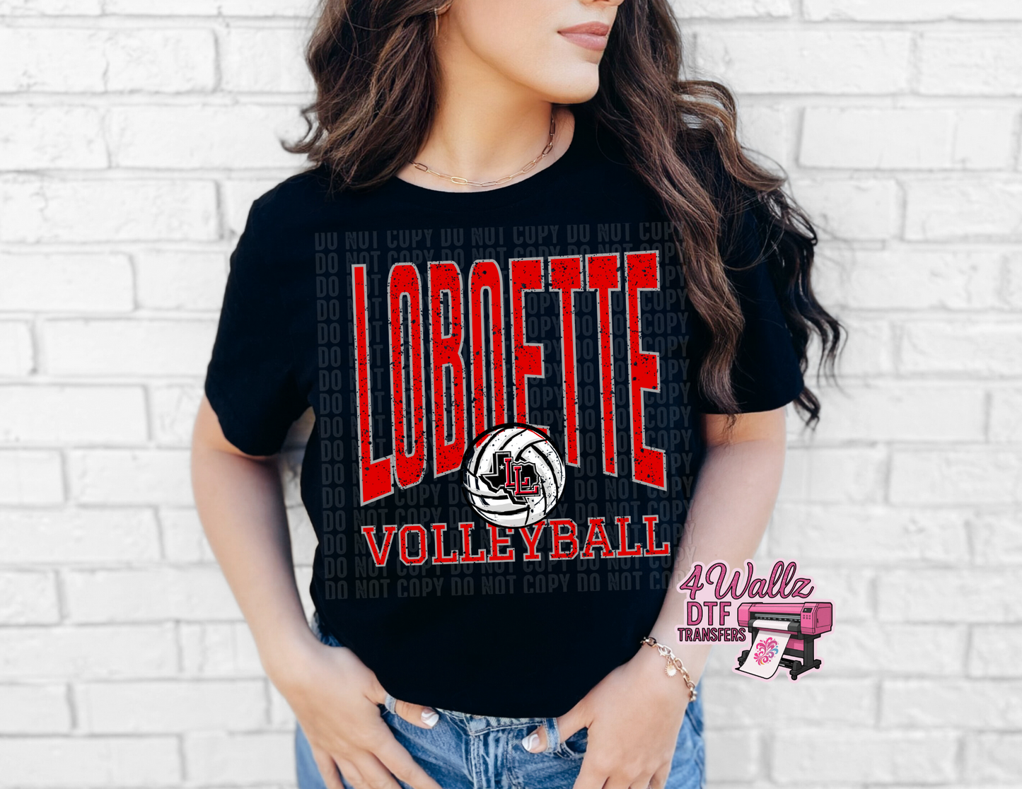Loboette Volleyball Tall Letters