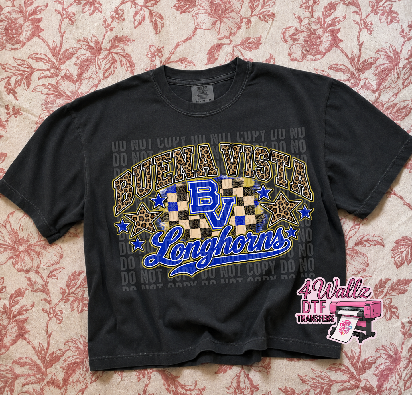 Leopard Buena Vista Longhorns Spirit Tee