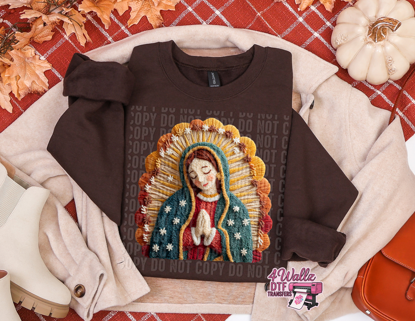 Virgen de Guadalupe Faux Yarn