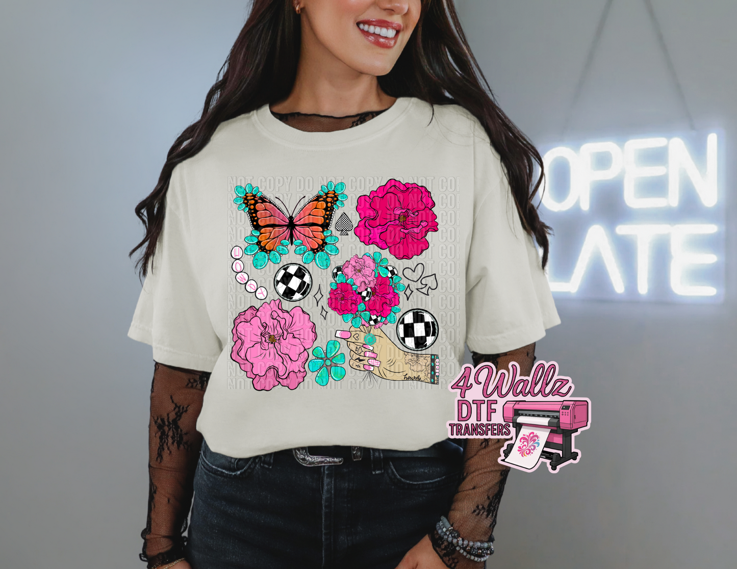 Western Buttlefly & Flowers