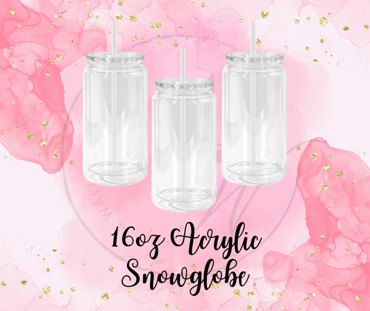 16oz Acrylic Snowglobe