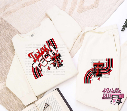 Retro Stripe Star Texas Tech