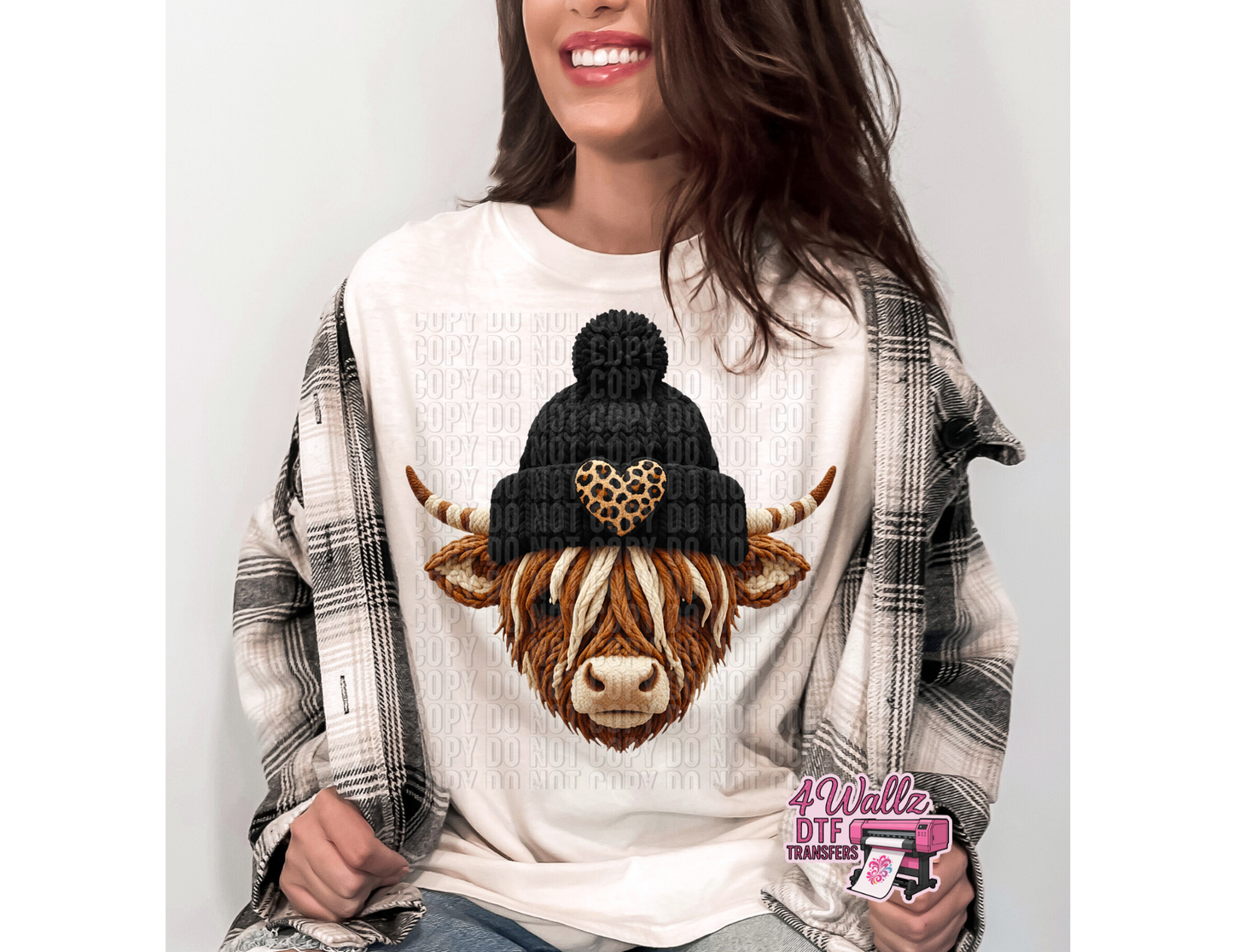 Faux Yarn Highland Cow