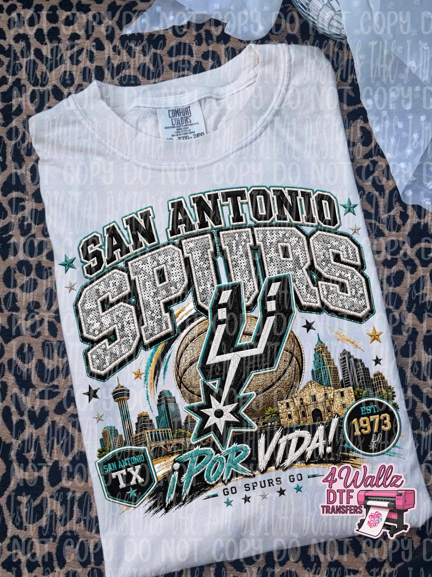Faux Embroidered/Sequin Spurs