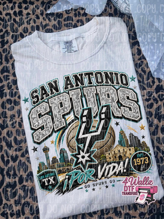 Faux Embroidered/Sequin Spurs