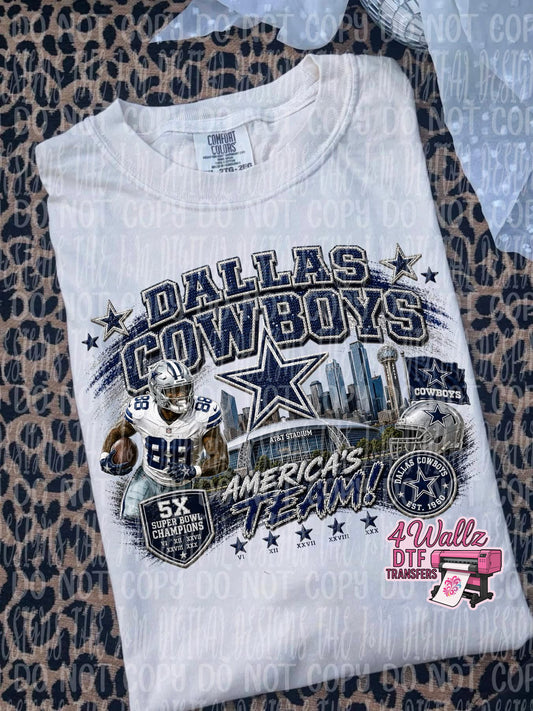 Faux Embroidered/Sequin Cowboys