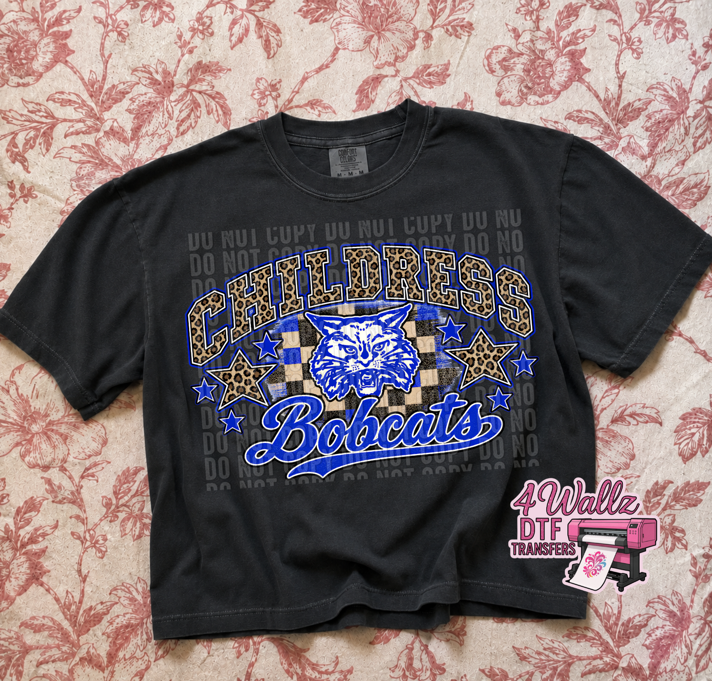 Leopard Childress Bobcats Spirit Tee