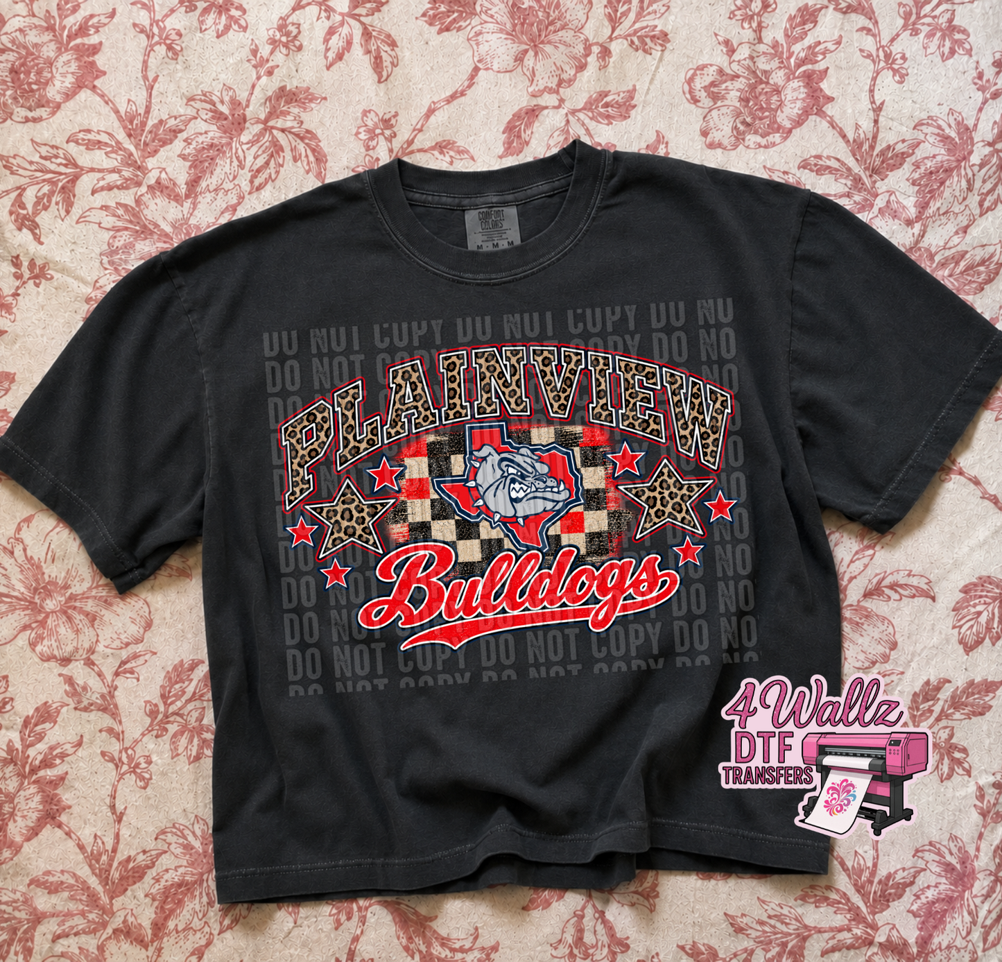 Leopard Plainview Bulldogs Spirit Tee