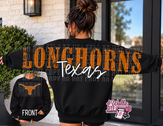 Longhorns Distressed Sweatshirt
