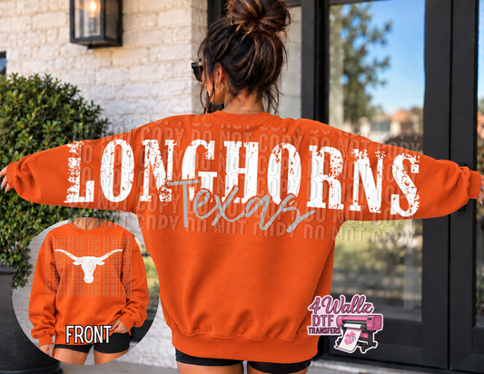 Longhorns Distressed Sweatshirt